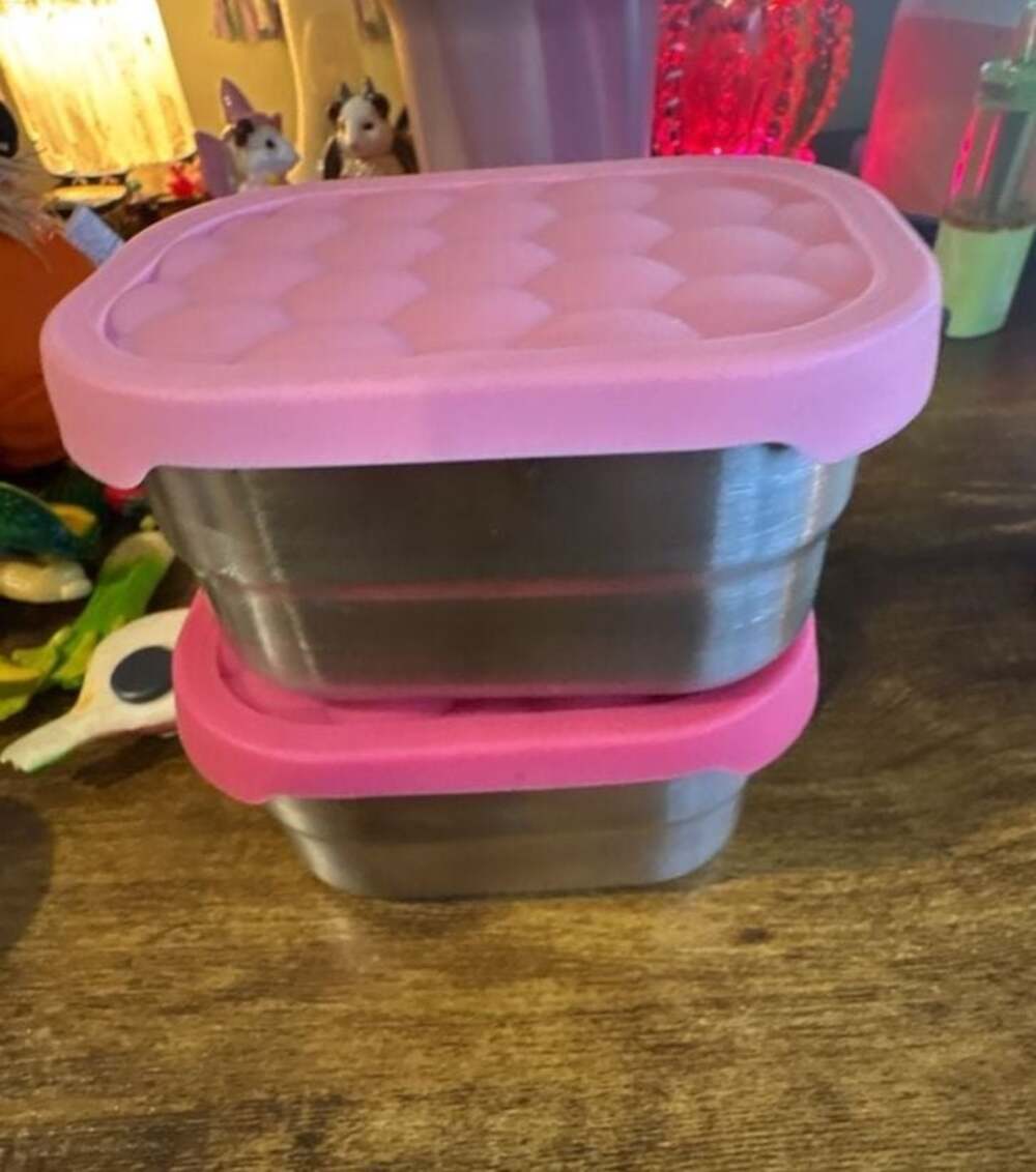 Tanjiae 18-8 Stainless Steel 230ml (1 Cup) Snack Container - set of 2